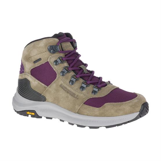 Merrell Ontario 85 Mesh Mid WP Womens, Olive / Blackberry Merrell Ontario 85 Mesh Mid WP Womens, Olive / Blackberry