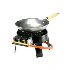 Hot Wok Professional gasbrænder på 12,0 KW inkl. wokpande, gasregulator og slange