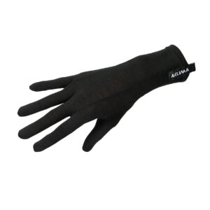 Aclima LightWool Liner Gloves (BLACK (JET BLACK) Small (S))