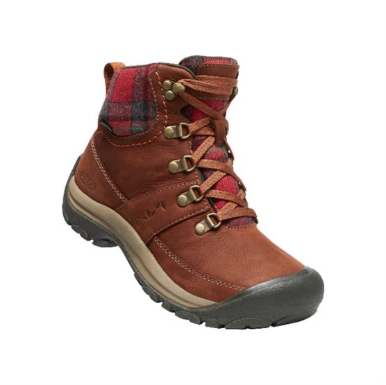 Keen Womens Kaci III Winter Mid WP, Tortoise Shell / Red Plaid Keen Womens Kaci III Winter Mid WP, Tortoise Shell / Red Plaid