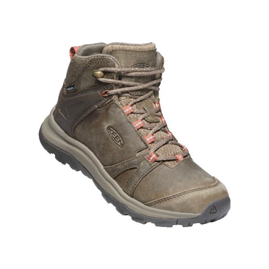 Keen Womens Terradora II Leather Mid WP, Brindle / Redwood Keen Womens Terradora II Leather Mid WP, Brindle / Redwood