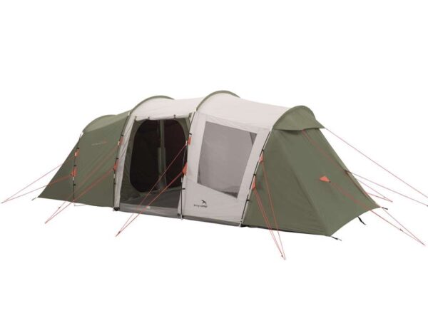 Easy Camp Huntsville Twin 600 - Telt Med 3 Kabiner - 6 Personer - Grøn/Hvid