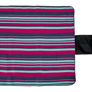 Trespass Throw - Picnic tæppe - Vandtæt bund - Stribet - 135 x 120 cm.